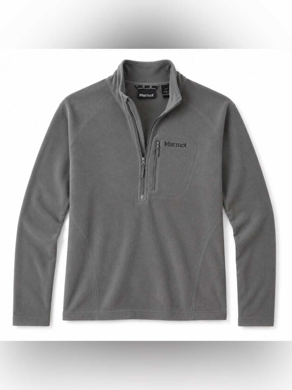 Marmot Quarter Zip Pullover Fleece Jacket Grey Size M Lightweight Outdoor